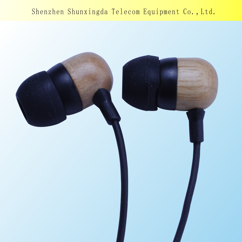 beautiful wood earphone