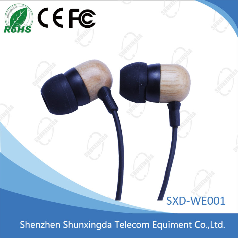 wooden earphone